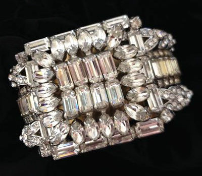 Bridal Cuff Bracelet by renowned Fashion Jewelry Designer Wendy Gell