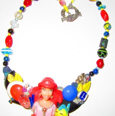 Ariel the Little Mermaid Necklace, Disney character necklace designed by Wendy Gell